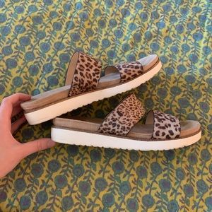 CHEETAH PRINT PLATFORM SANDALS